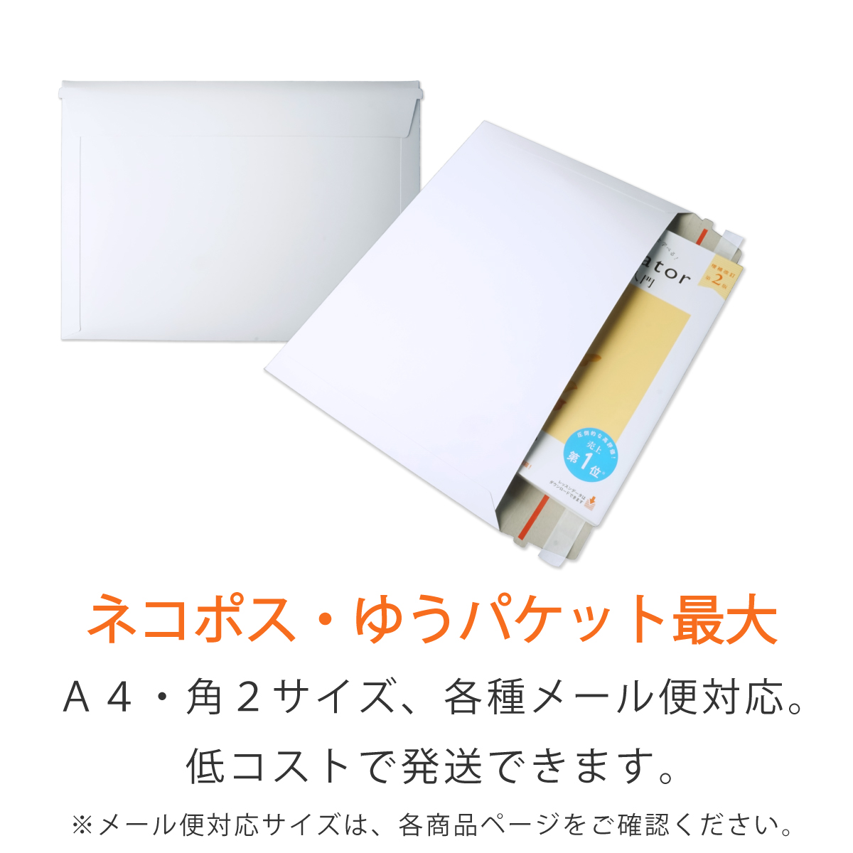 厚紙封筒 A4 角2 ネコポス ゆうパケット最大 クリックポスト
